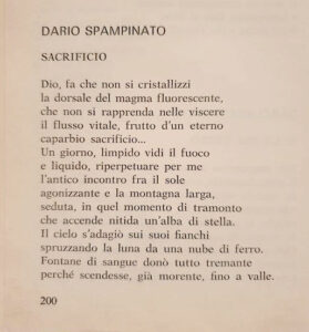 Poesia "Sacrificio" di Dario Spampinato